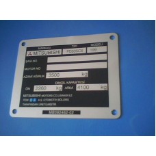 MB392462 MİTSUBİSHİ -OZ ŞASİ ETİKETİ 